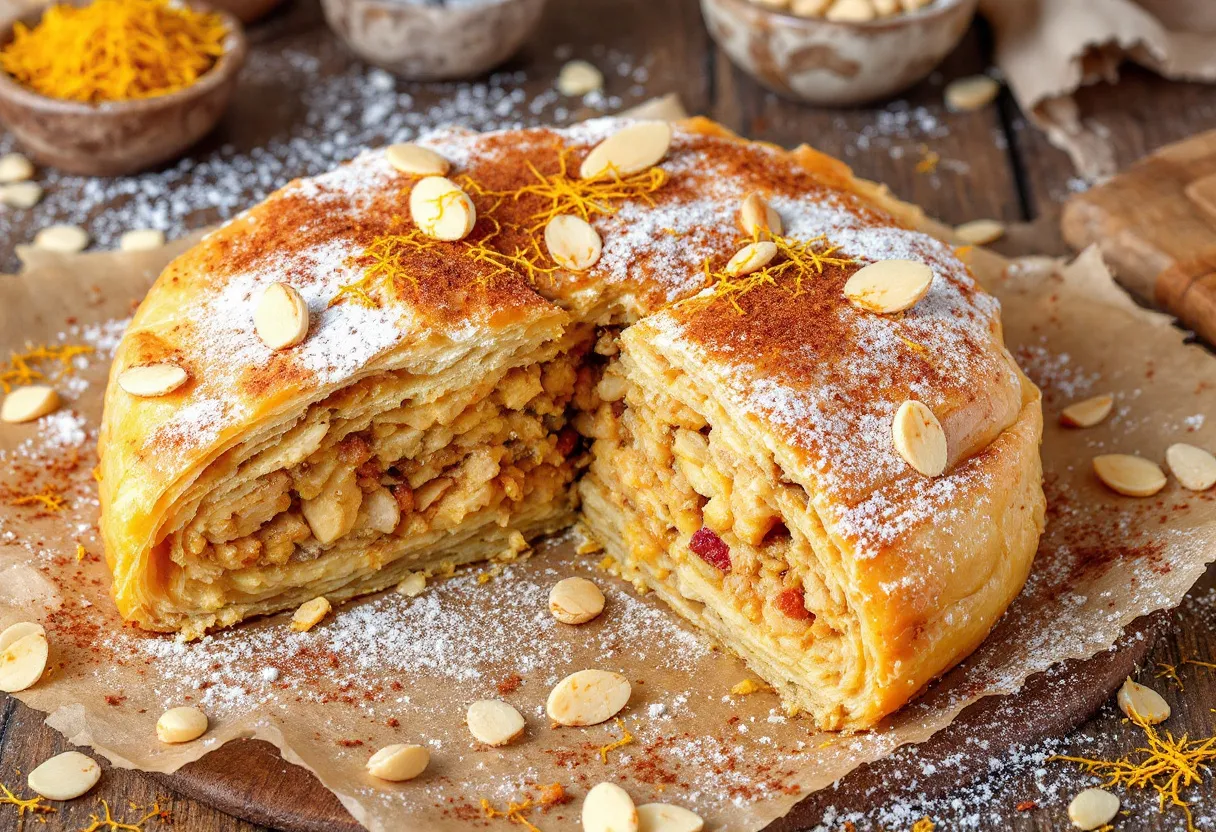 Saffron Almond Pastilla recipe image