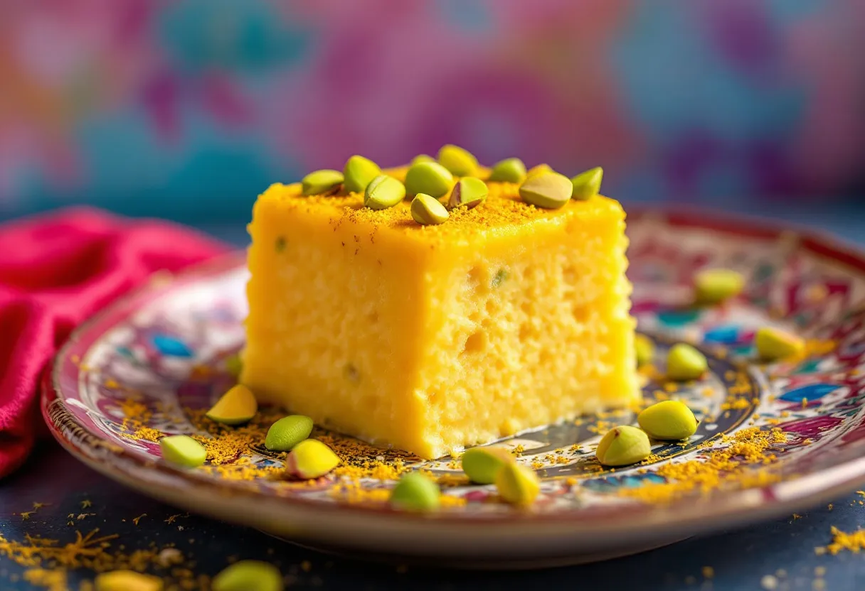 Saffron Pistachio Halva recipe image