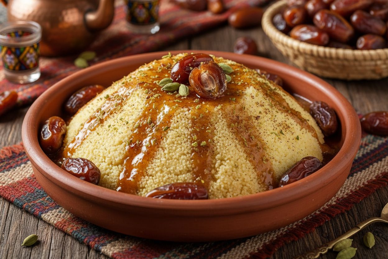 Sahrawi Date Mahia Asida recipe image