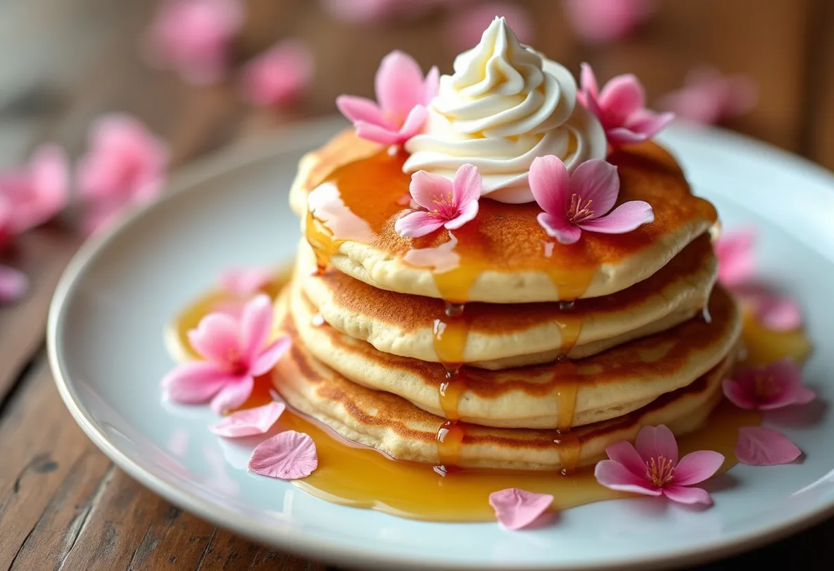 Sakura Whisper Pancakes recipe image
