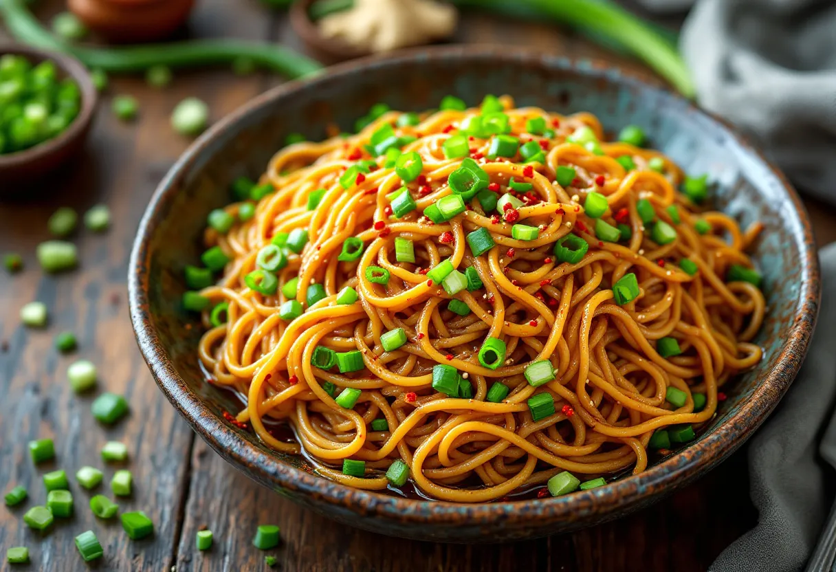 Sautéed Scallion Noodles recipe image