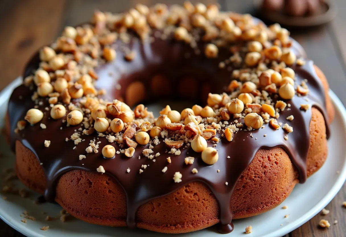 Schokolade Nusskranz recipe image