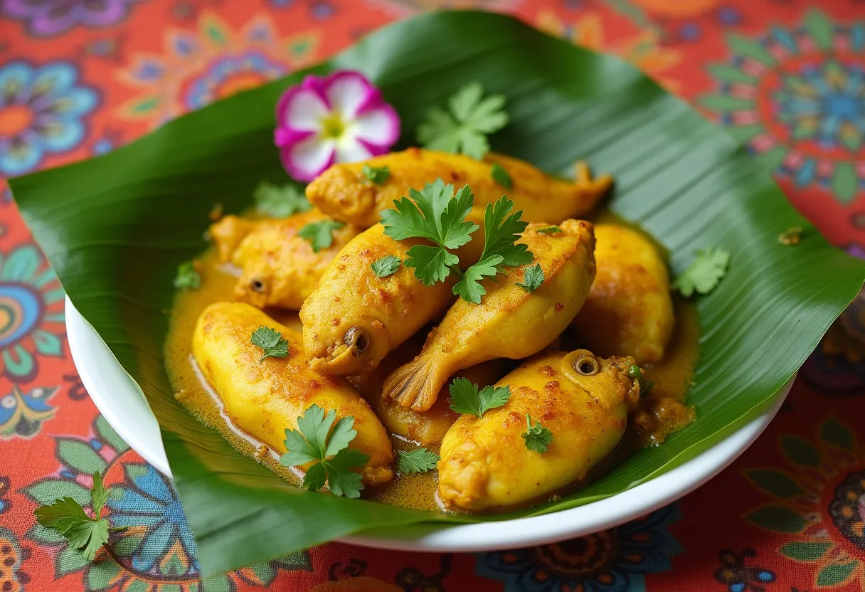 Shorshe Bhapa Bhetki recipe image