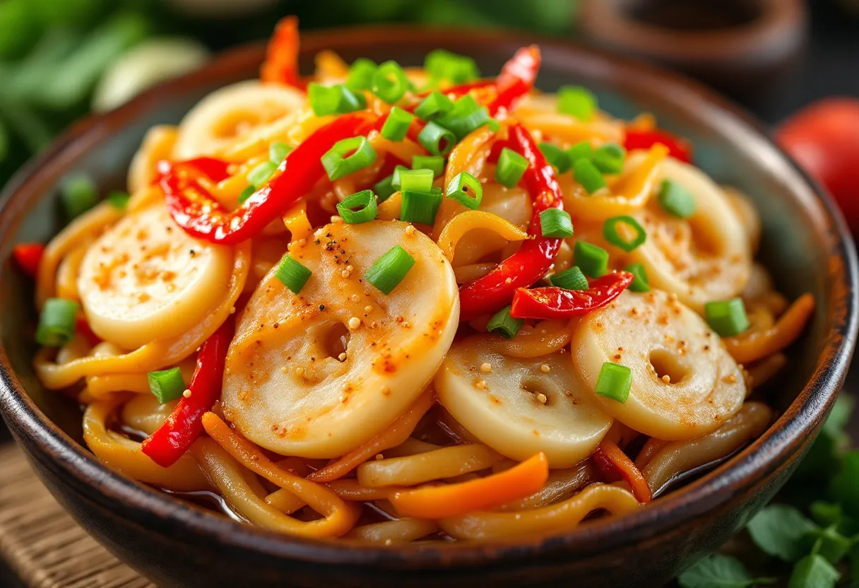 Sichuan Pepper Lotus Stir recipe image
