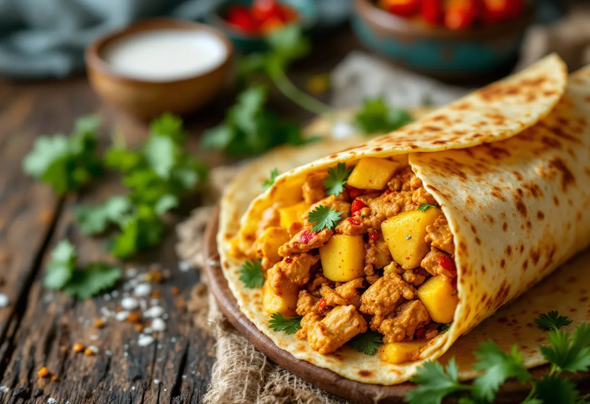 Surinamese Roti Wrap recipe image