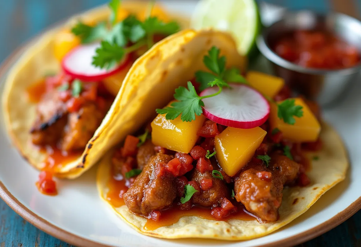 Tacos Al Pastor Flambeado recipe image