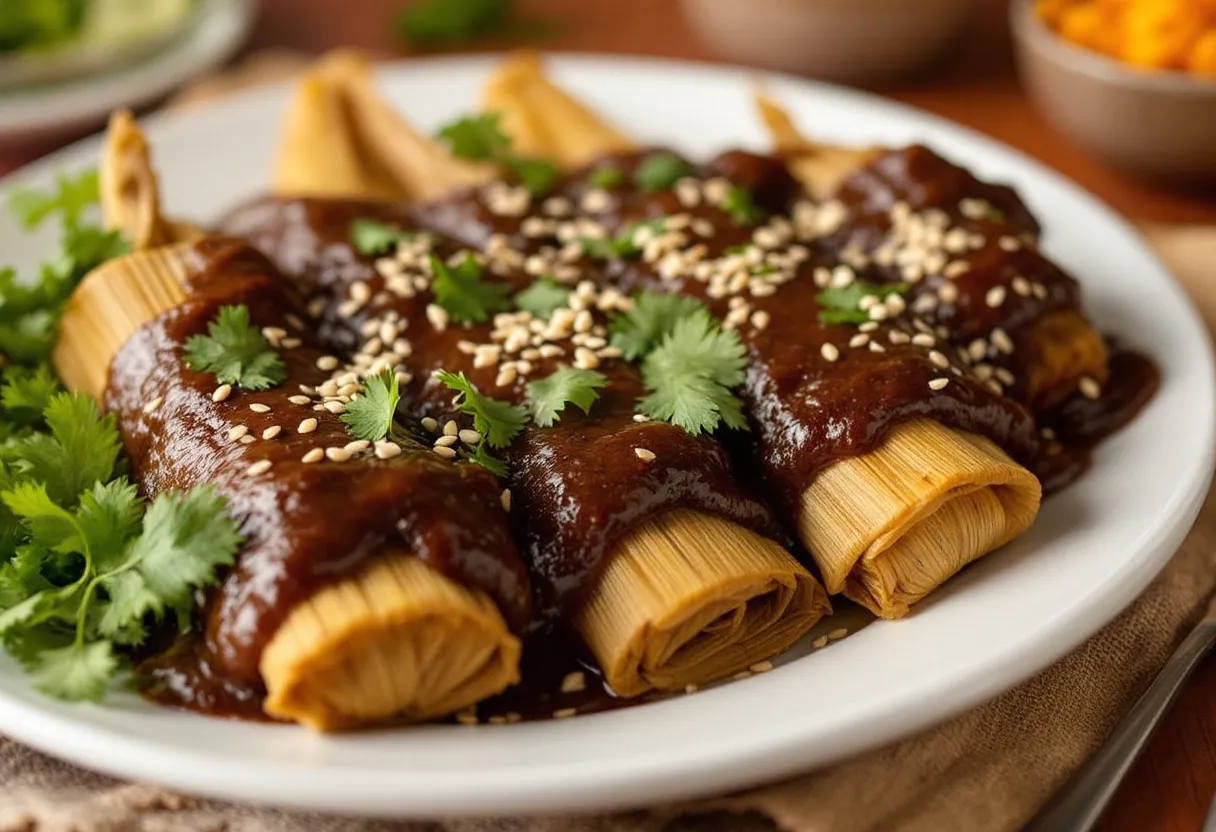 Tamales Ahogados de Mole recipe image