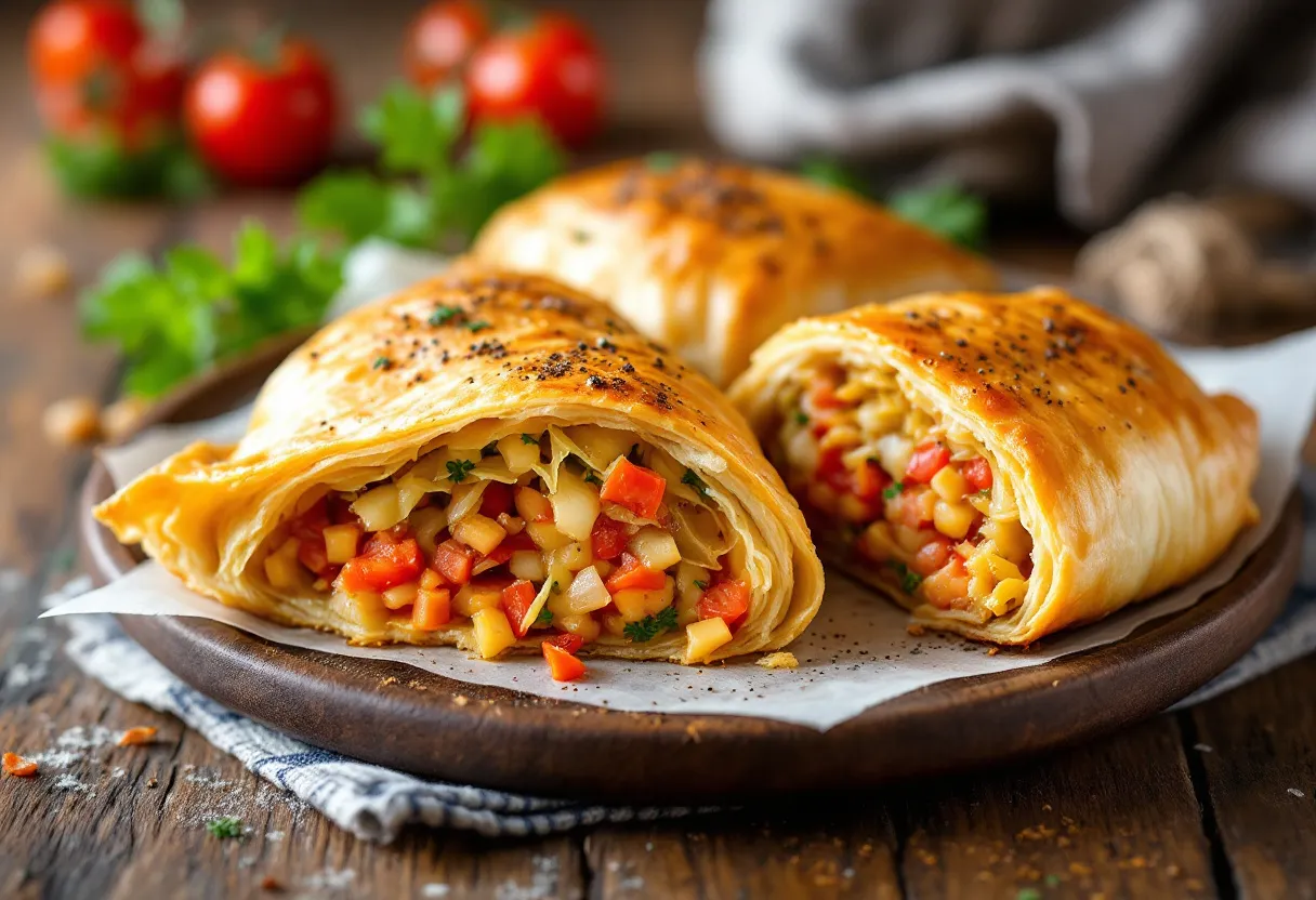 Tomatenkrautstrudel recipe image