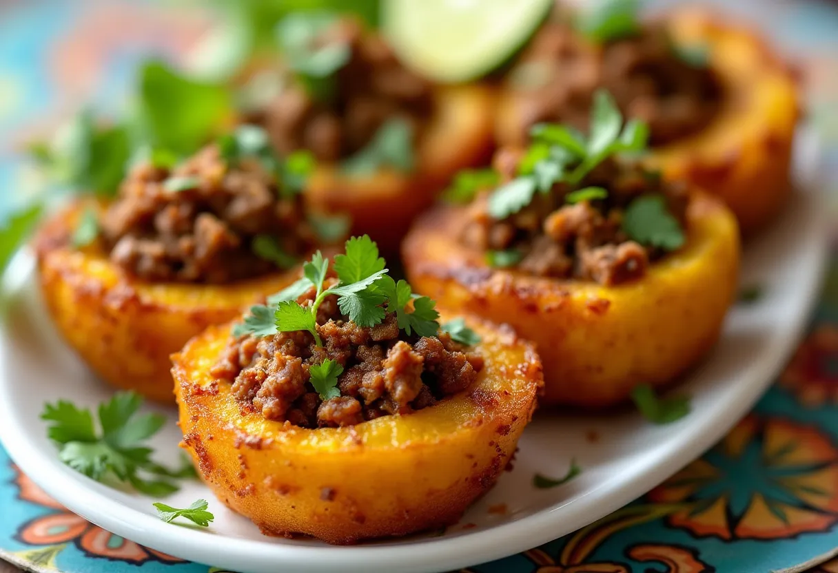 Tostones Rellenos recipe image
