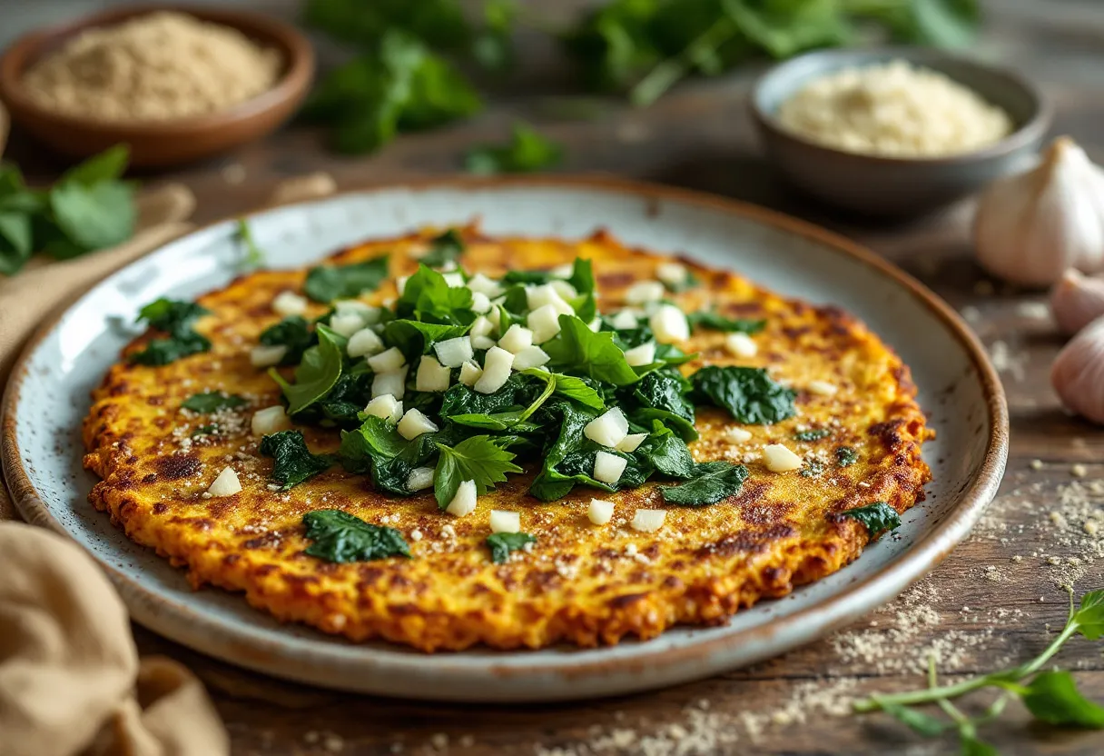 Tswana Greens Griddlecake recipe image