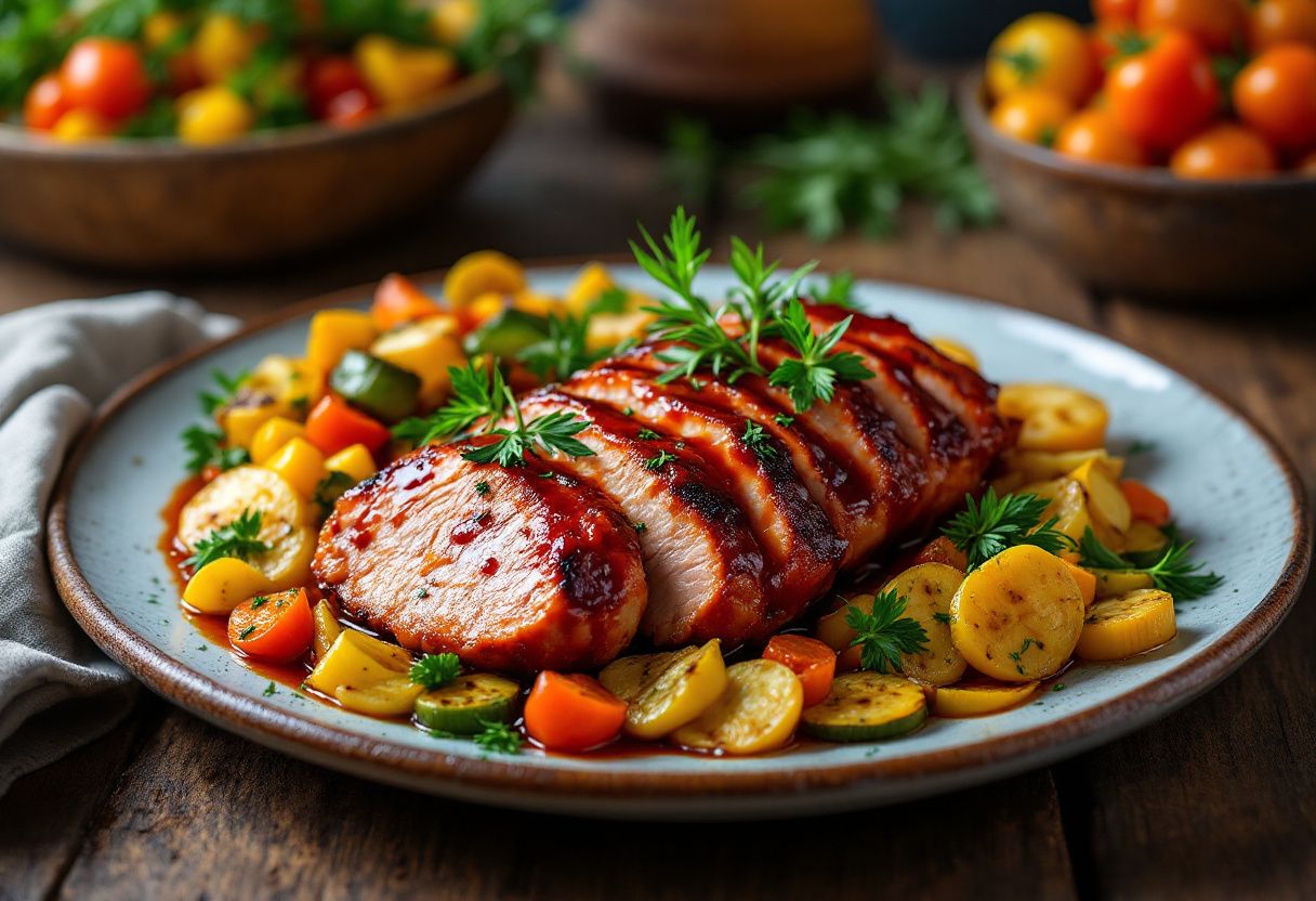 Xinomavro Glazed Pork recipe image