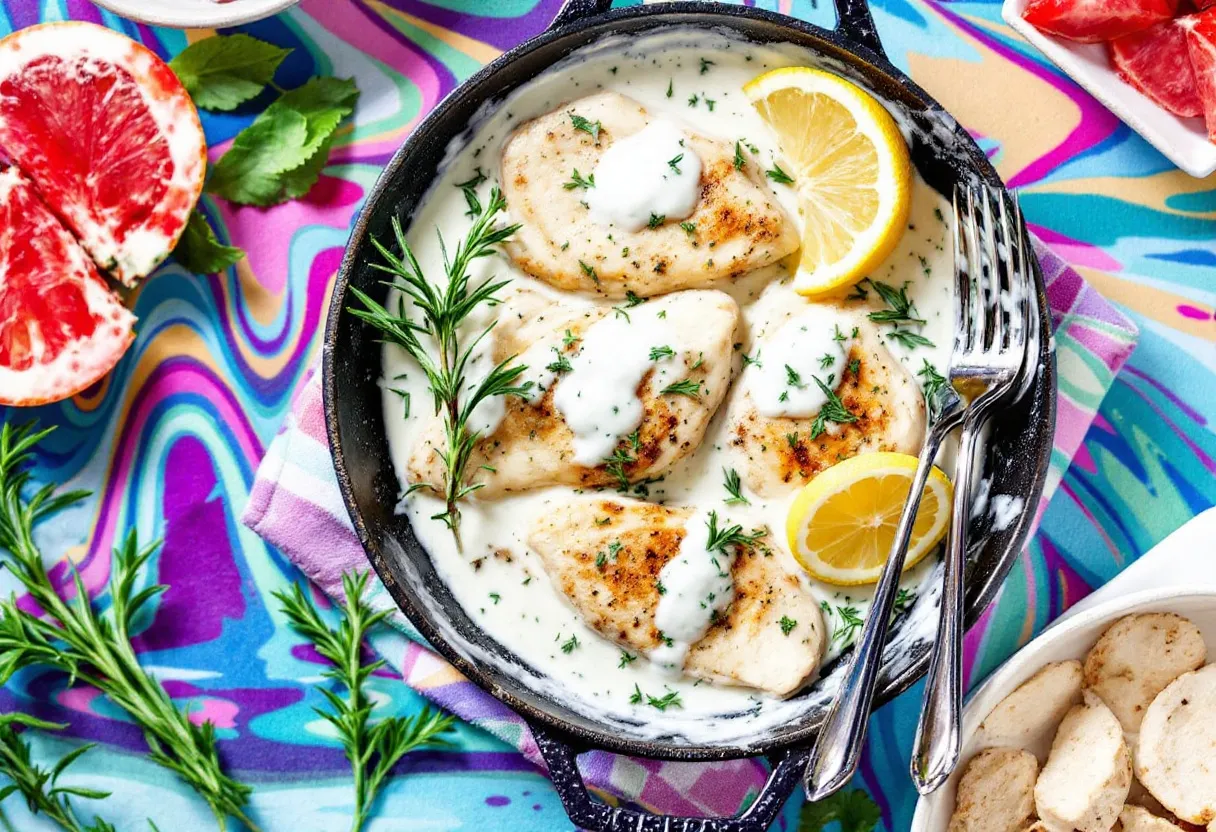 Yogurt-infused Monasterio Chicken recipe image