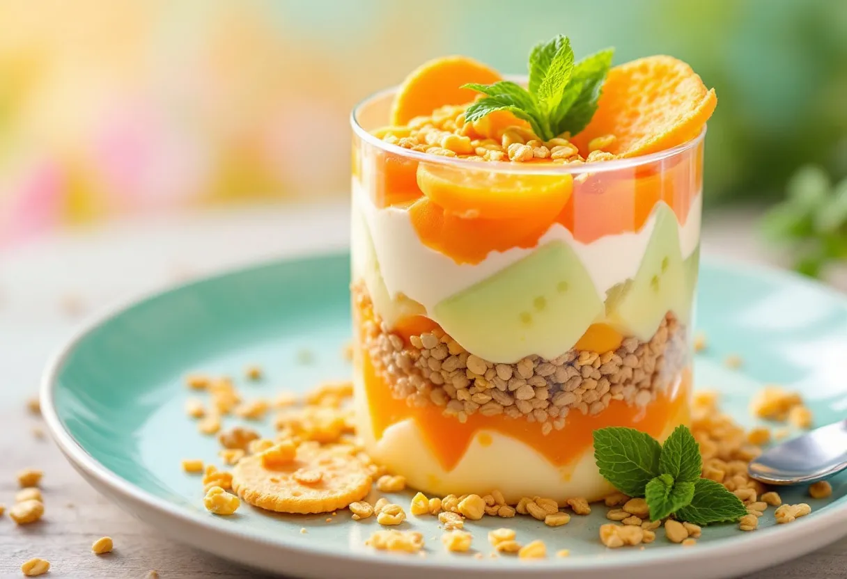 Yubari Crown Melon Parfait recipe image